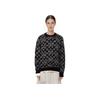 Coach FW22 Pattern Printed Loose Casual Crew Neck Long Sleeve Sweatshirt Women Sweatshirt Black CF886-BK-BR