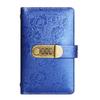 Financial Planning Notebook A6 Password Lock Cash Budget Organizer, PU Leather And Relief Cover, Security Binder 100 Pocket Savings Challenge Booklet
