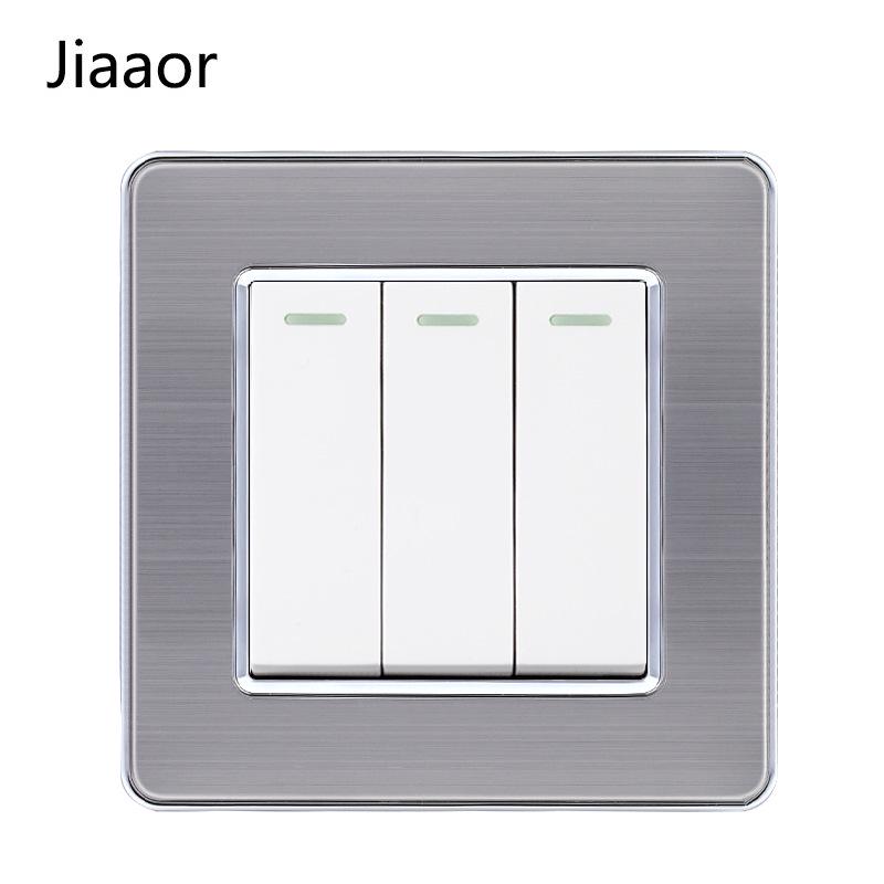 Padrão Europeu Tipo 86 Painel de Interruptor e Tomada de Parede Duplo em Aço Inoxidável com USB-C, Estilo Alemão, Montagem de Parede Embutida.