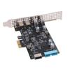 5Gbps PCIE USB Expansion Card with 2 Type C 2 USB 3.0 Type E 19Pin IDC Port PCIE Front Panel Adapter for Desktop PC
