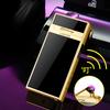 Voice Pulse Double Arc Lighter Fingerprint Touch Sensing Electric Lighter Battery Display USB Lighter Gadget with Box