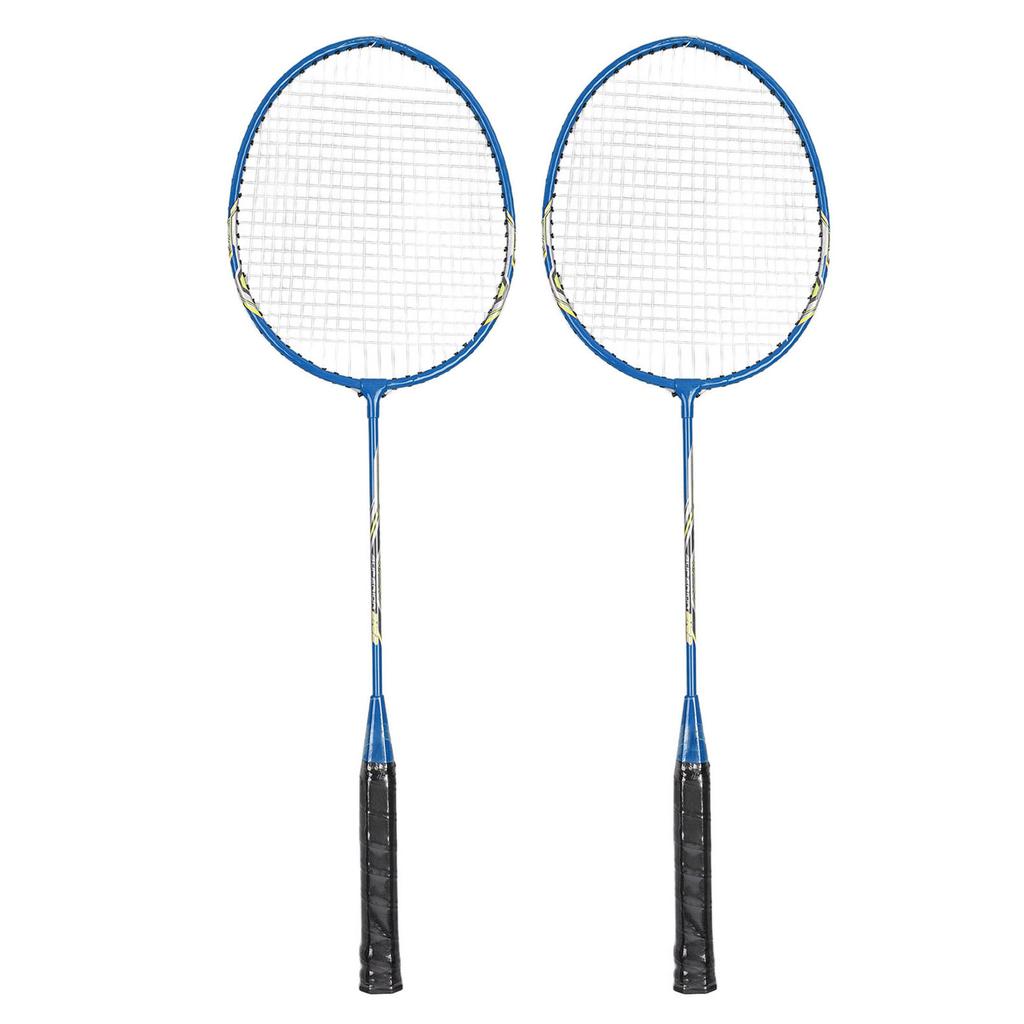 LEIJIAER Badminton Racket Set of 2 Player Iron Alloy Professional Training Replacement Equipment