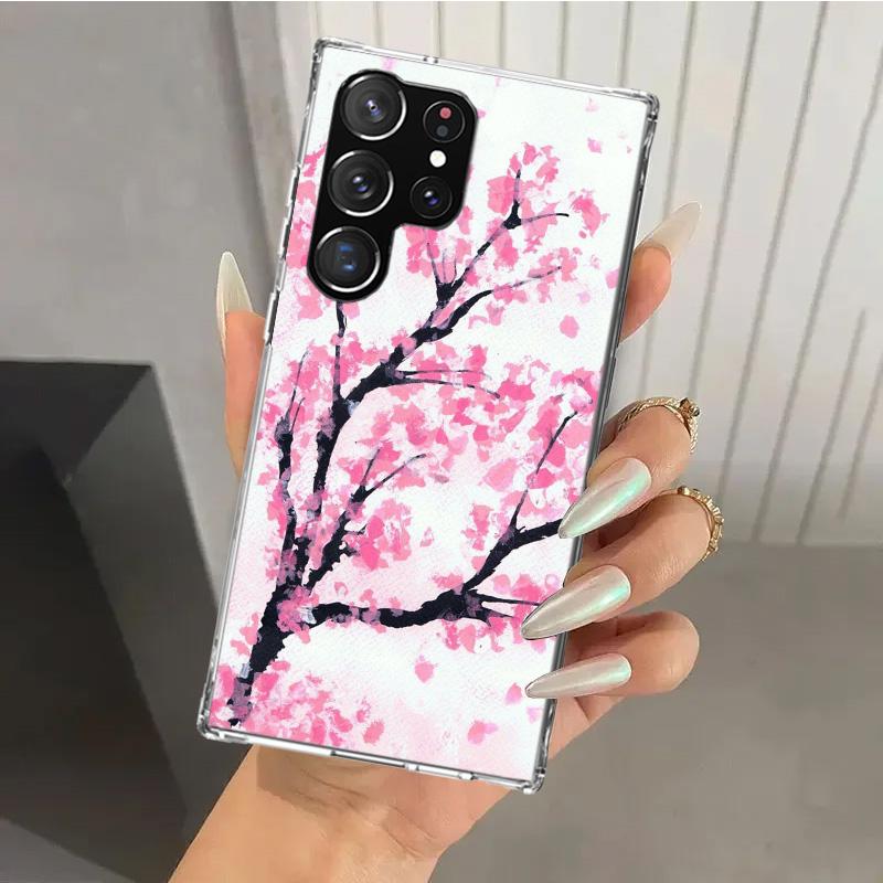 Cherry Blossom Tree Phone Case for Samsung Galaxy S26 S24 S23 Ultra S25 Edge S22 S21 Plus S20 FE + Soft Print Shell Funda Galaxy