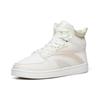 Anta Casual Slip Resistant Cushioning Abrasion Resistant High Top Skateboard Shoes Women's Gray White Yellow 122238067-3
