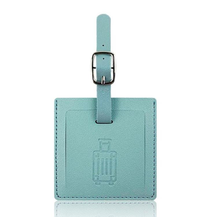 Suitcase Square Label PU Leather Labels School Bag Name Card for Trip Security