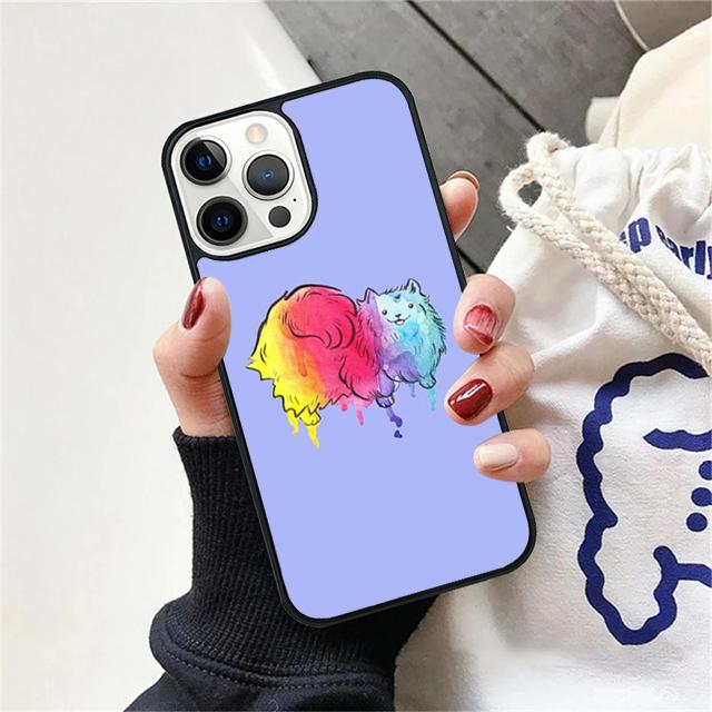 Pomeranian Watercolor Dog Coque Shell For iPhone 17 Air 15 16 14 13 12 Pro Max 11 Pro Max Plus Phone Case Cover