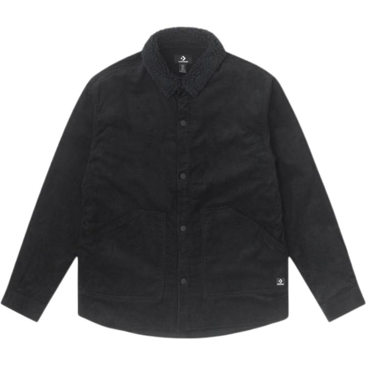 Converse Shirts Men s Black Lapel Moderate Other 10027091-A01 XL