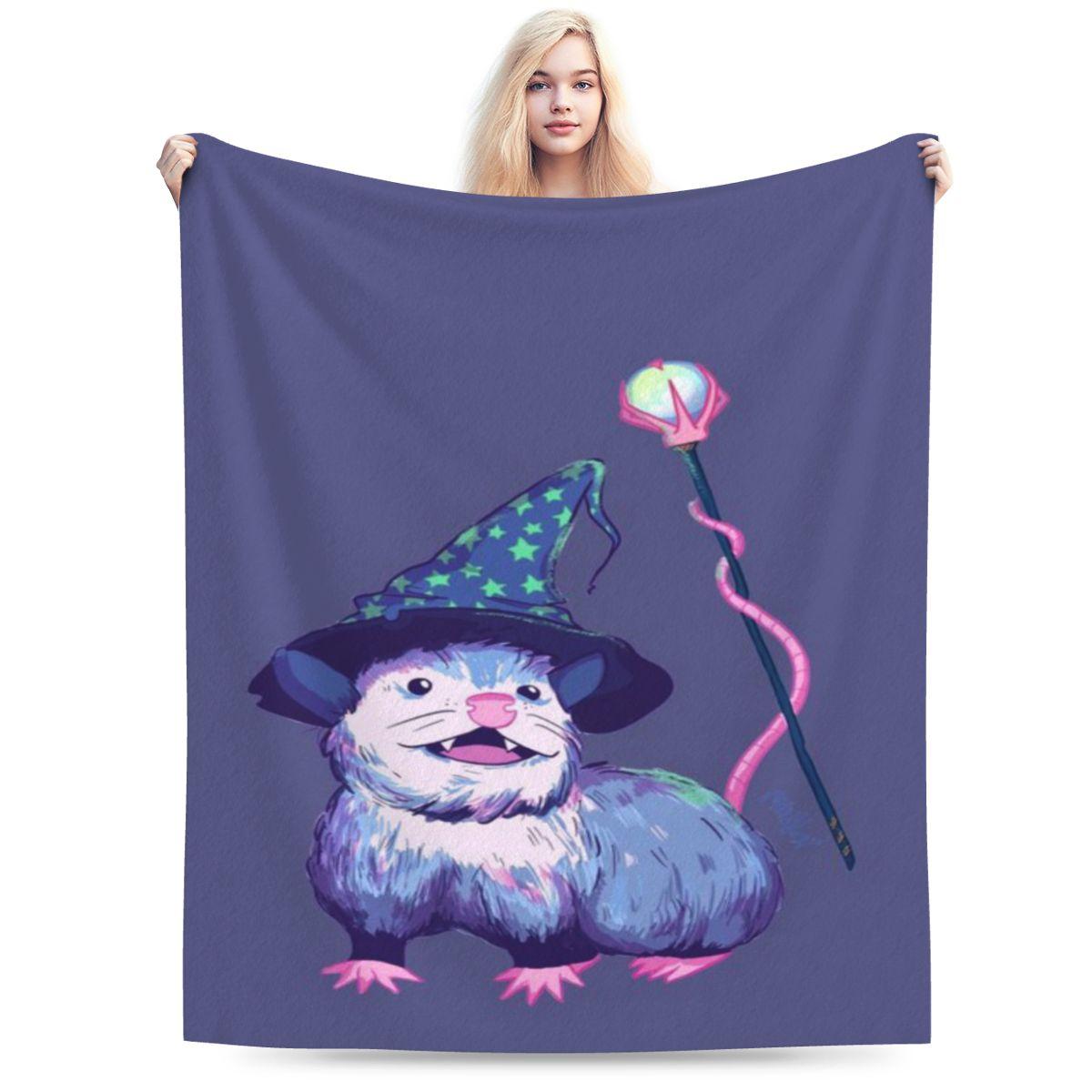 

Opossum Wizard Custom Soft Gift An UltraSoft Micro Fleece Blanket 75x100cm 30x40in