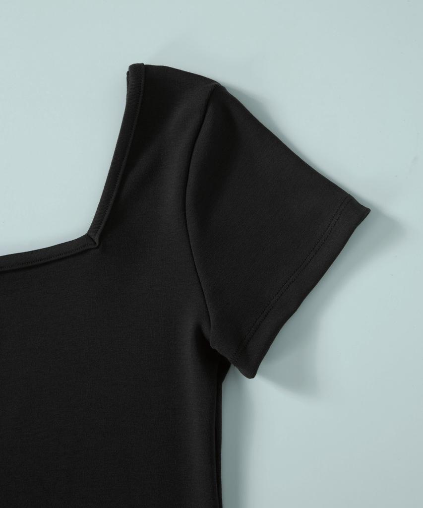 Aejeuon Square Line Tee / Charcoal