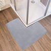 L-förmige Badematte, rutschfest, weich, schnell trocknend, saugfähig, für Zuhause, Tür, Waschbecken, Boden, Toilette, Küche, Innenbereich, Außenbereich