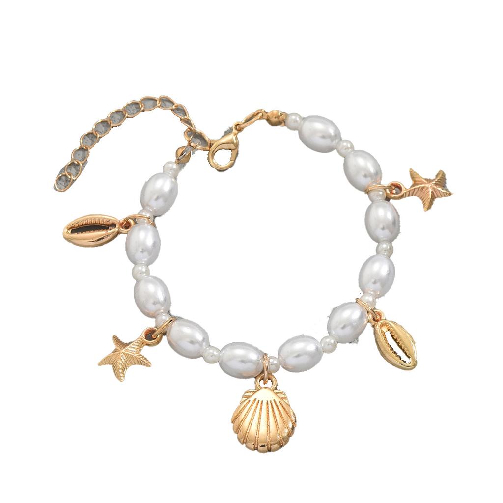 New Ladies Bracelet Geometric Ocean Series Handwoven Bracelet Shell Starfish Design