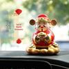 Solar-Powered God of Wealth Waving Ornament - Luck-Attracting Car Dashboard Figurine, Ideal Opening Ceremony Gift