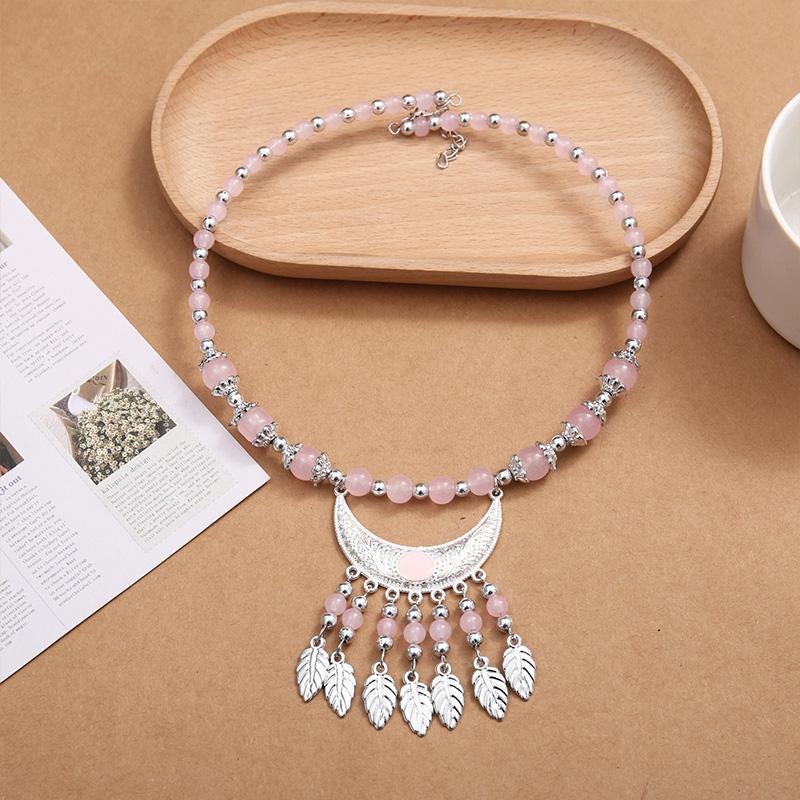 1PC Long Chain Ethnic Style Hair Jewelry Headpieces Forehead Dancing For Women Leaf Tassel Necklace Bohemia Headwear