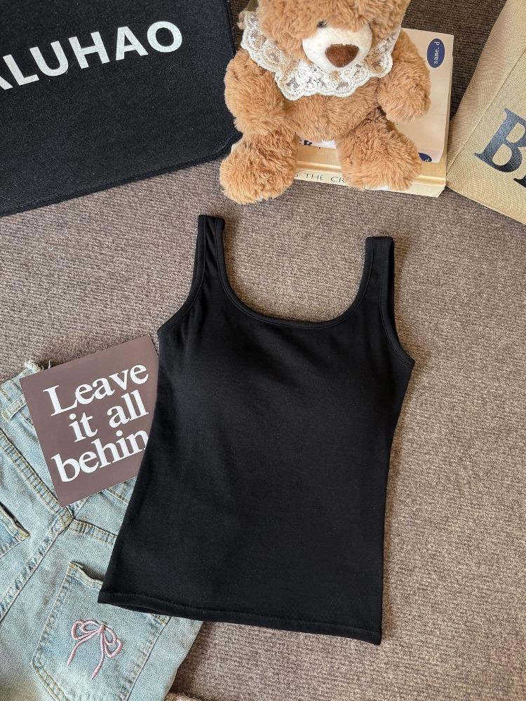 Crop Tops Breast Pad Solid Color Tank Top Women Summer Camis Backless Camisole Fashion Casual Tube Top Female Sleeveless