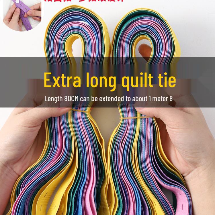 

Folded Quilt & Clothes Organizer: Curling Iron, Pants, and Cotton Quilt Straps 35cm White 10pcs