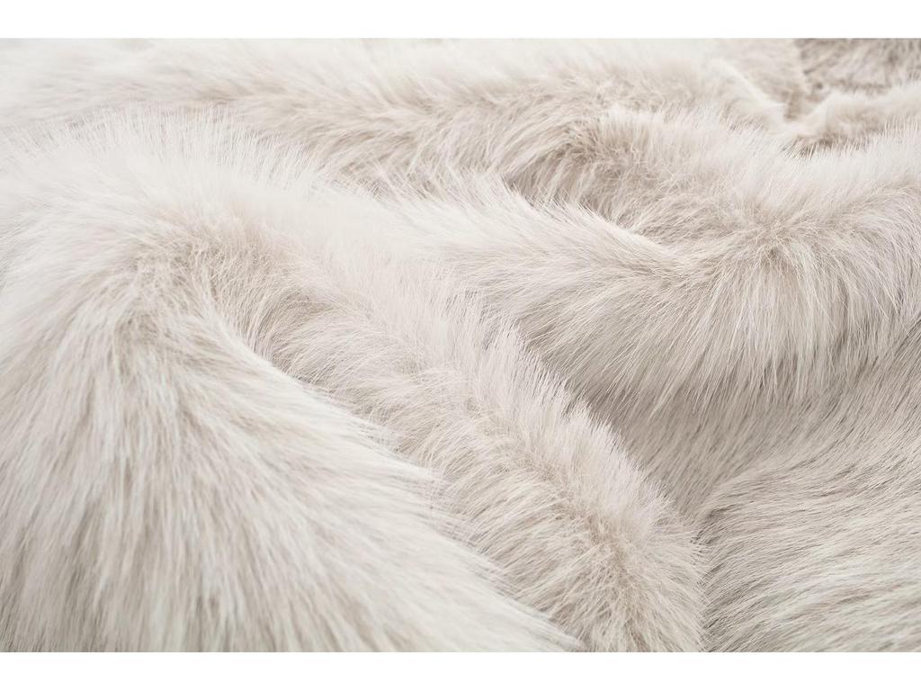 Eco-Friendly Faux Fur Women's Mid-Length Coat - Warm Fuzzy Winter Jacket