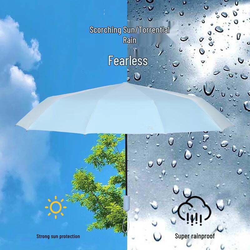 Paradise 10-Rib Fully Automatic Folding Sun/Rain Umbrella