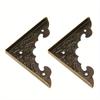 20 BUC Colț Cutie Bijuterii Antică Picior Protector Colț Caz Lemn Model Floral Ton Bronz Artizanat Metalic Sculptat 40X40mm
