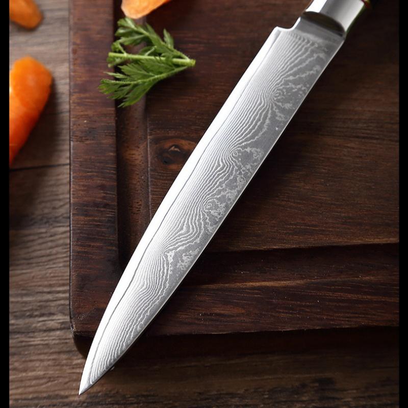 5 Inch 67 Layers Damascus Steel Kitchen Fruit Knives Paring Knife Cutter