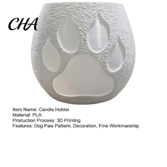 Tea Light Holder 3D Printed Dog Paw Candle Holder, Puppy Claw Tealight Animal Cup for Dining Table Centerpiece, Pet Lover Gifts Desktop