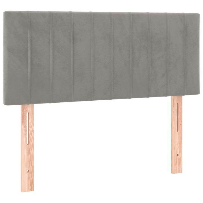 VidaXL Tête de Lit Meuble de Chambre à Coucher Accessoire de Lit Simple Tête de Cadre de Lit Intérieur Gris Clair 80x5x78/88 346208