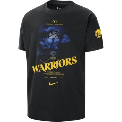 X NBA Courtside Printed Letter Loose Casual Crew Neck T-Shirt Men Tops Black HJ2706-010