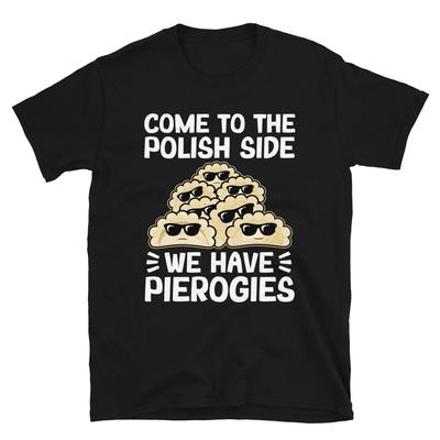Camiseta Unisex Divertida con Diseño de Equipo Pierogi con Gafas de Sol Comida Polaca