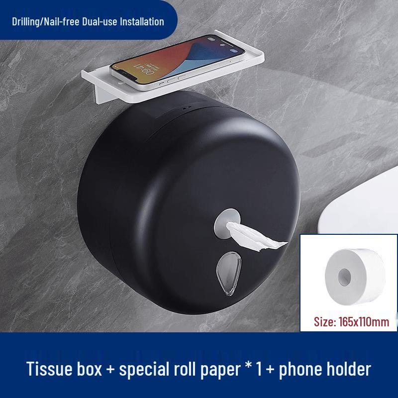 

OIMG Wall-Mounted Center Pull Paper Towel Dispenser with Phone Holder