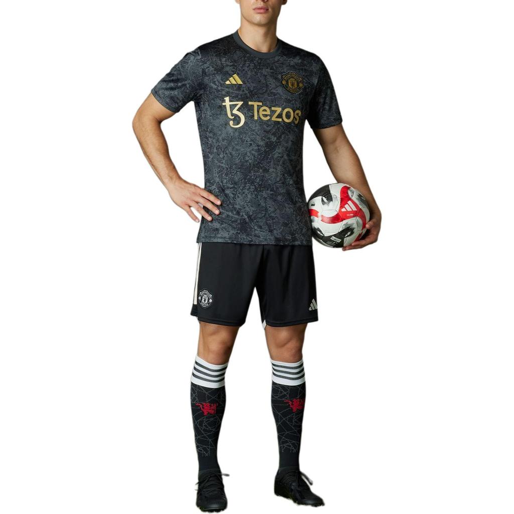 adidas Manchester United Stone Roses Pre-Match Jersey Asia Sizing 'Black' Men's IQ1566