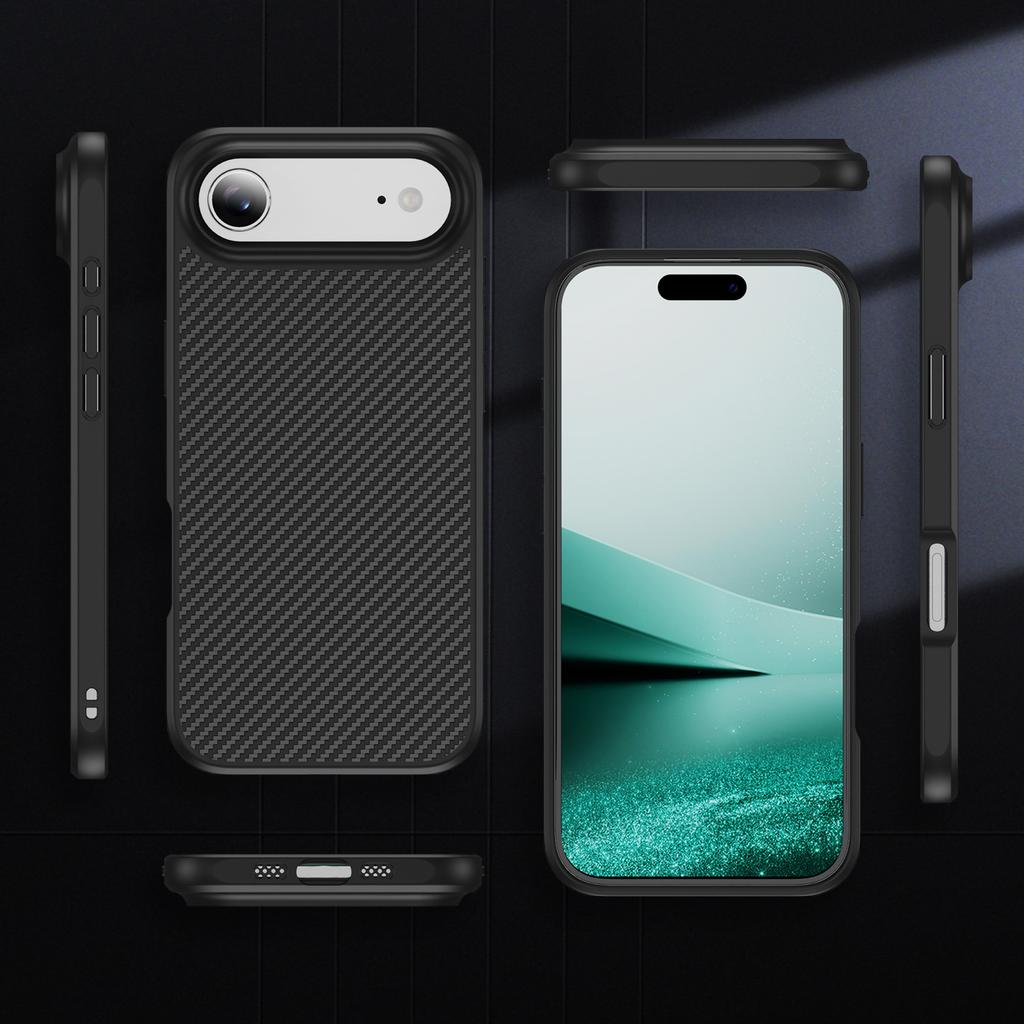 For Iphone17 Luxury Carbon Fiber Non-Slip Case for Iphone 17 Air 16 Pro Max Pro Iphone17 Best Protection Covers