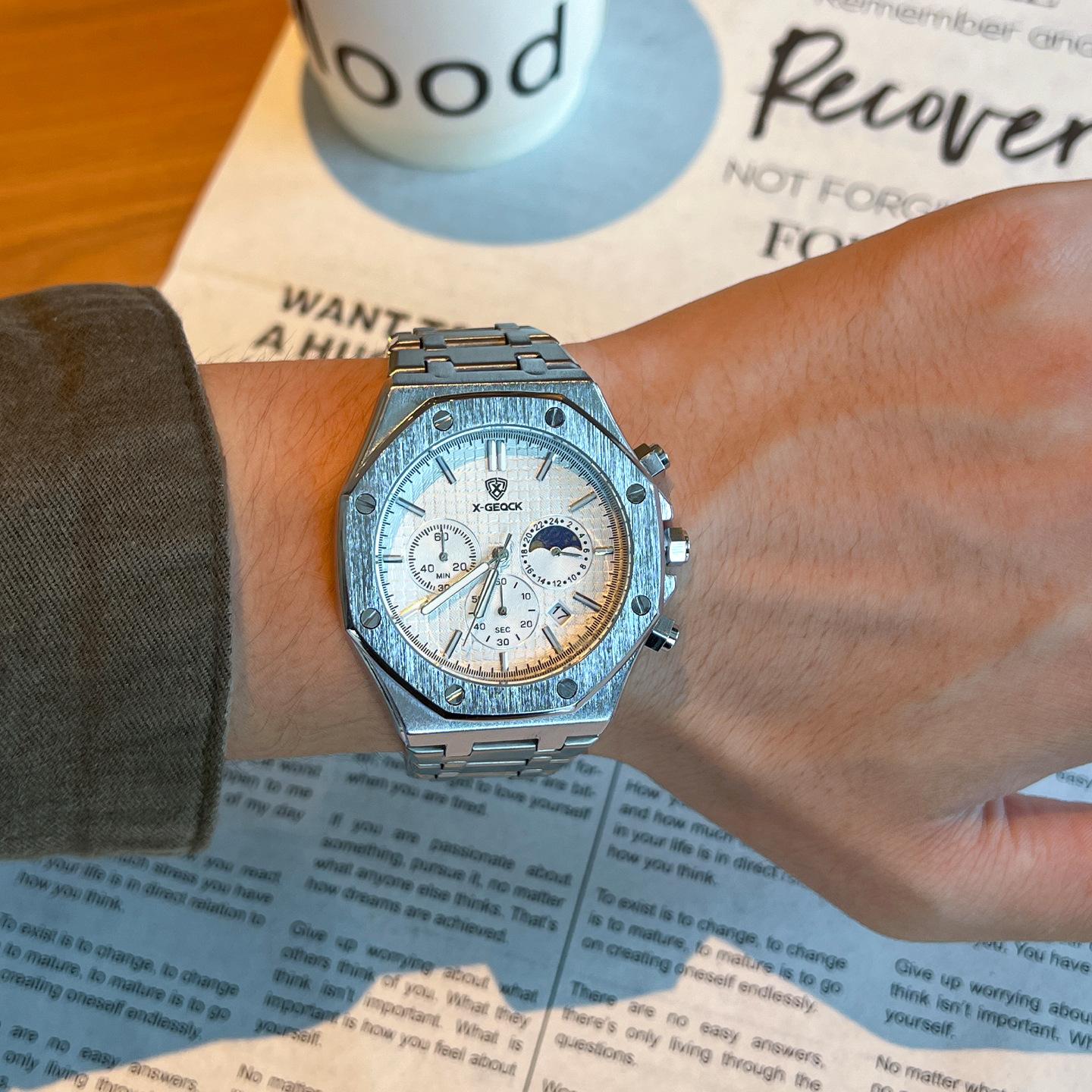 Watch Men S Three Eyes Six Needles Multifunctional Steel Belt Multifunctional Men S Watch Watch