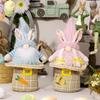 Easter Decorations Handmade Spring Easter Gnome Plush Doll Top Hat Bottom Easter Gift for Women Men Spring Ornaments