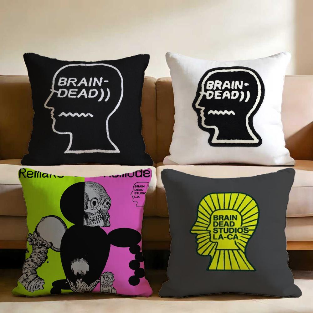 Los Angeles B-Brain Dead Cushion Cover Multi-Scene Pillow Cover for Home & Car - Reversible, Soft & Durable for Daily Use