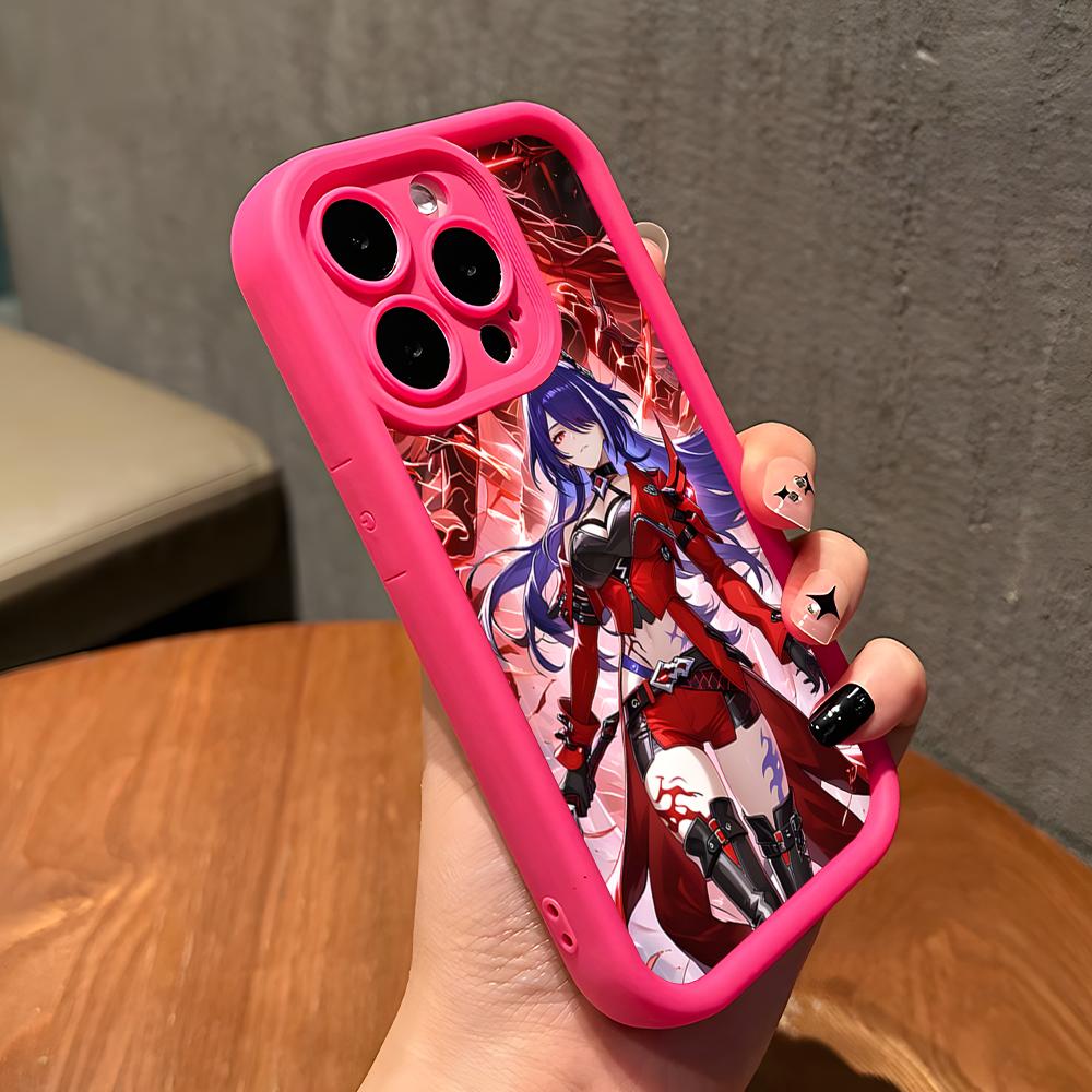 HSR Acheron Thicken TPU Mobile Phone Case for iPhone 17 16 15 14 13 12 11 Air Pro Max Plus Colorful Cover