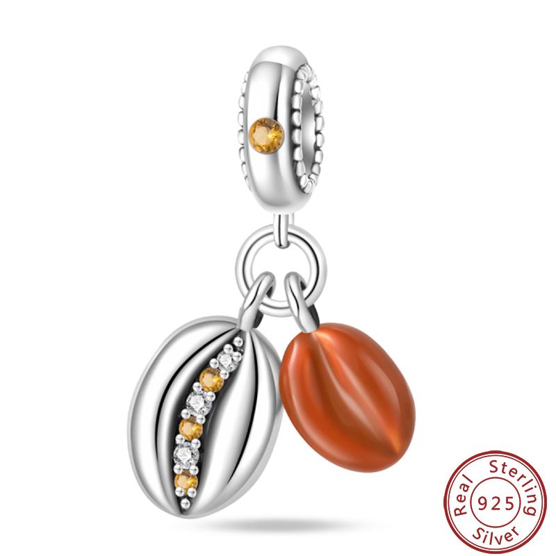 Dessert Afternoon Tea Series Copper Coffee Cake Pizza Fries Sweet Charms Beads 3Mm Diy Fine Jewelry Making