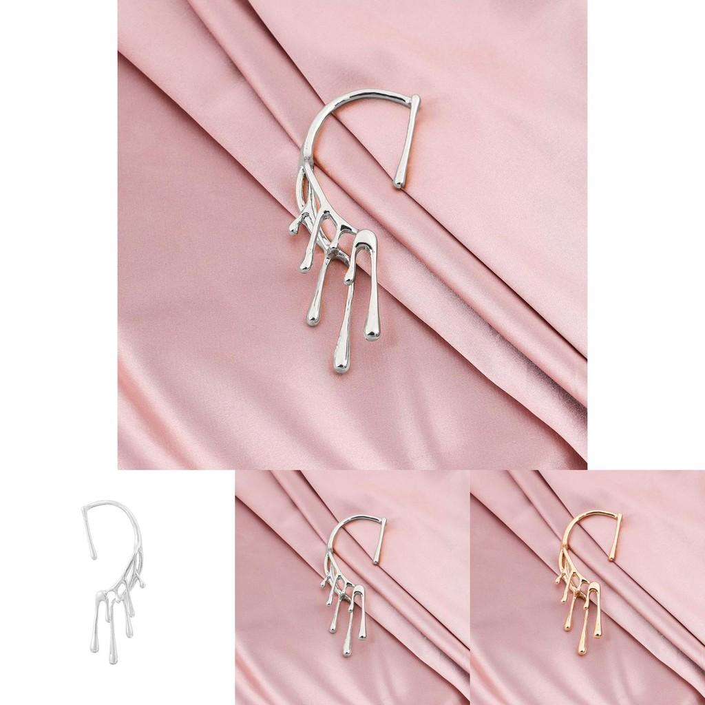 Elegant Geometric Alloy Earrings With Irregular Asymmetrical Design In Gold Silver