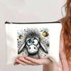 New Canvas Makeup Bag for Women Lightweight Zipper Closure Toiletry Bag Multifunctional Portable Storage Bag Travel Organizer