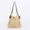Korean-Style Navy Straw Woven Shoulder Bag - Handmade Versatile Beach Vacation Bag for Women