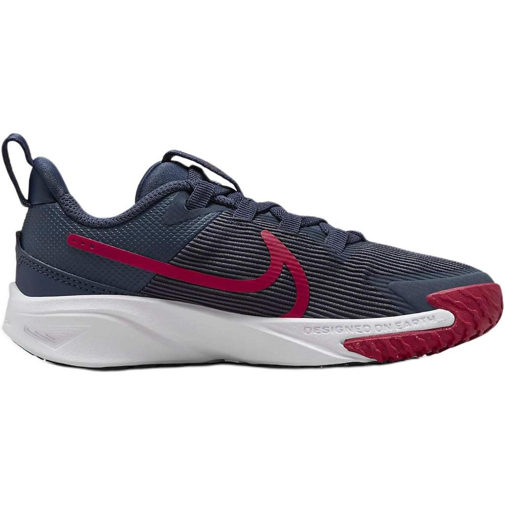 Nike Star Runner 4 Comfortable Versatile Shock Absorption Rebound Low-Top Kids Running Shoes Kids sneaker Blue Red DX7614-406
