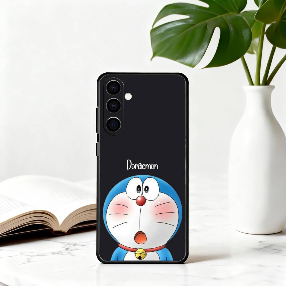 

Clever cute D-Doraemon-es Phone Case Black Silicone Soft For Samsung Galaxy A73,A72,A71,A70,A53,A52,A51 Samsung a73 5g