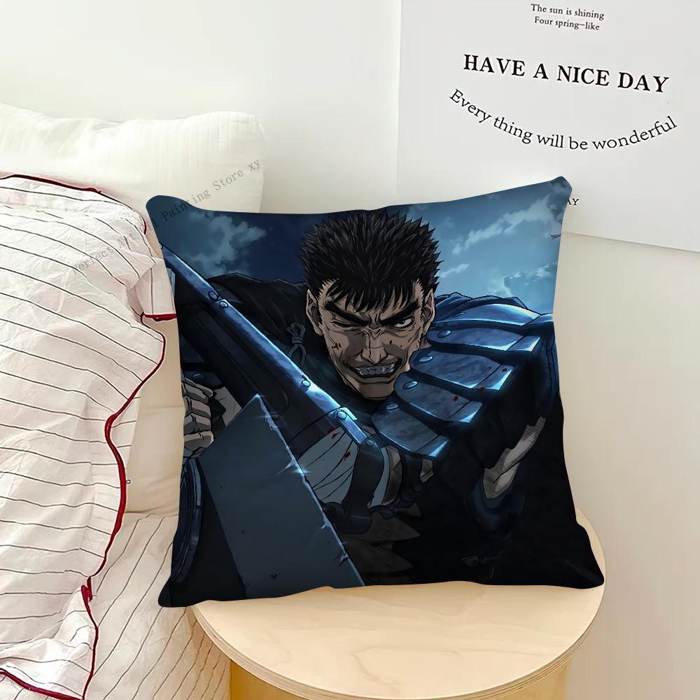 Anime BERSERK Pillow Case Square Pillow Bedroom Sofa Leisure Comfort Cushion Car Living Room Home Decoration