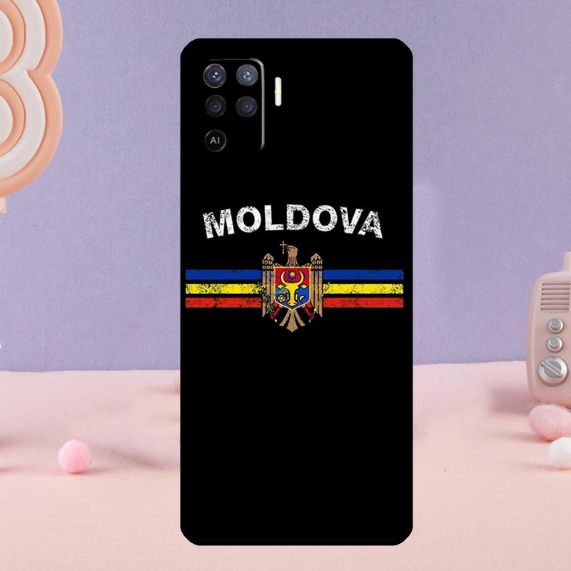 Moldova Flag Phone Case For Oppo A78 A98 A80 A40 A60 A18 A38 A58 A15 A17 A77 A74 A94 A54 A57S A16 A76 A96