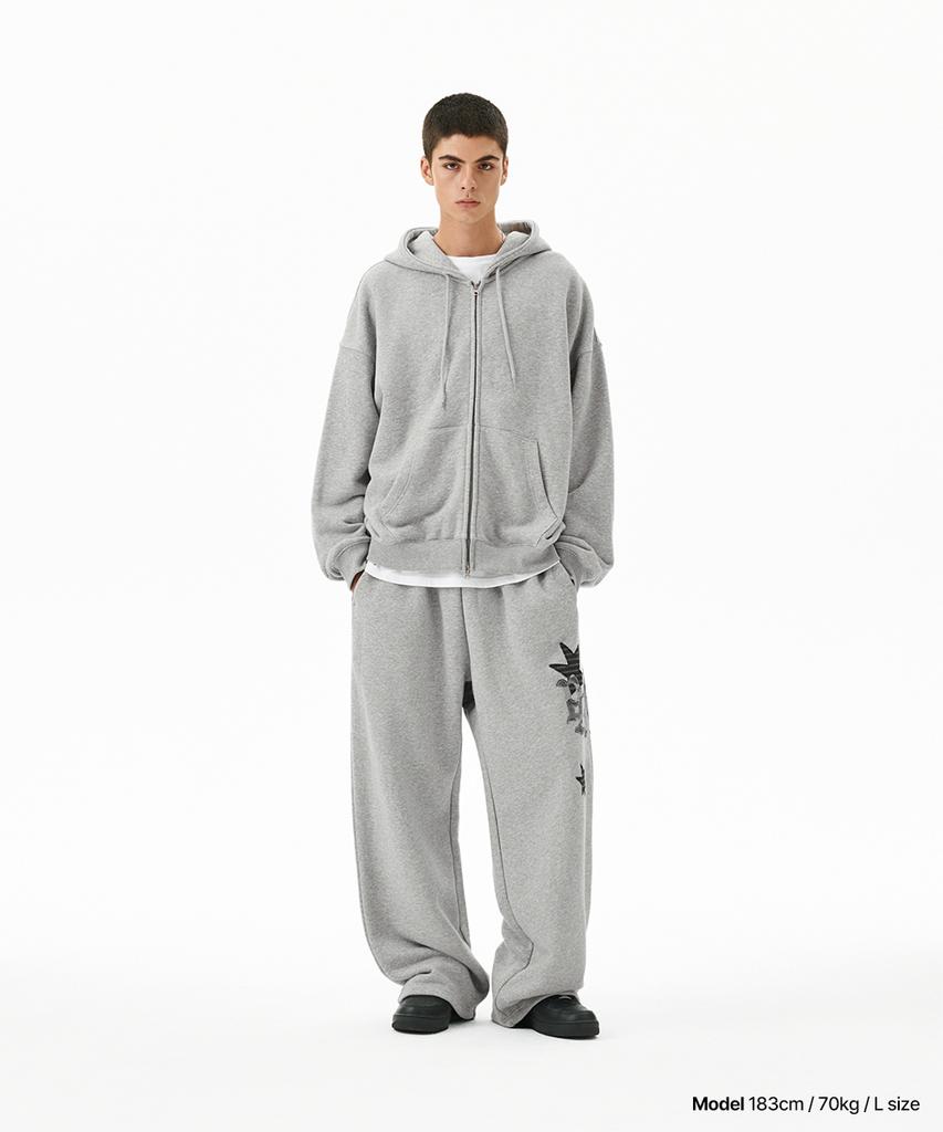 MAHAGRID Pray Applique Sweat Pant Gray(Mg2Ffmpa05A)