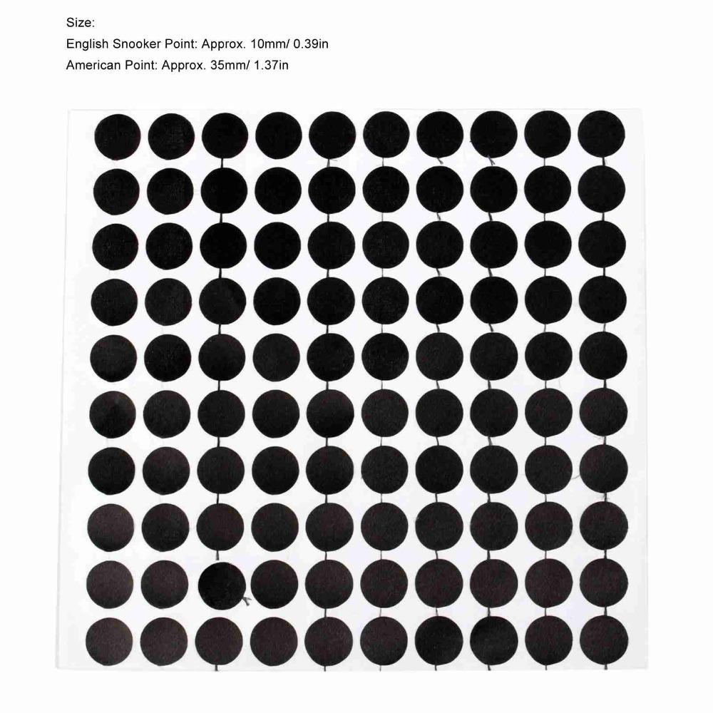 15PCS,100PCS 35MM White Ball Locator Black Billiard Point Sticker  Billiards Practice