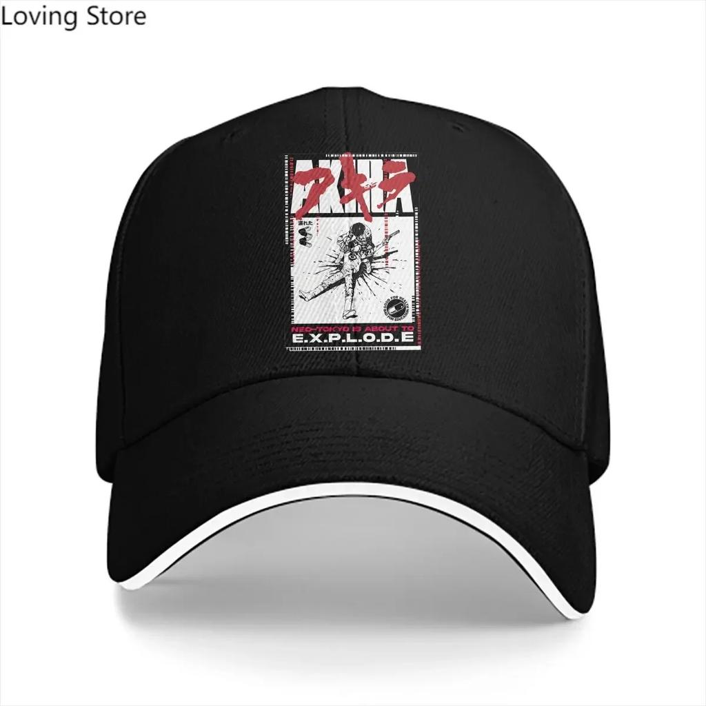MANGA Solid Color Baseball Caps Peaked Cap Akira Sun Shade Hats Men Women
