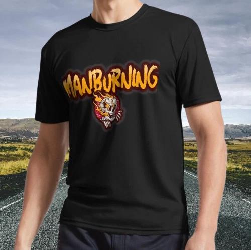 

New Shirt ManBurning Skull Logo Active T-Shirt Funny Size S - 5XL 4XL
