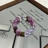 Original Natural Purple Mica Crystal Bracelet Women Versatile Elegant Jewelry