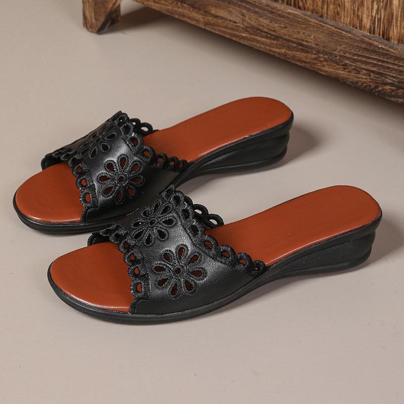 Mode Elegante Damen Sandalen Sommer Bequem Sexy Keilförmige Damen Hausschuhe Modische Strandparty Damen Schuhe Flip Flops Pantoletten