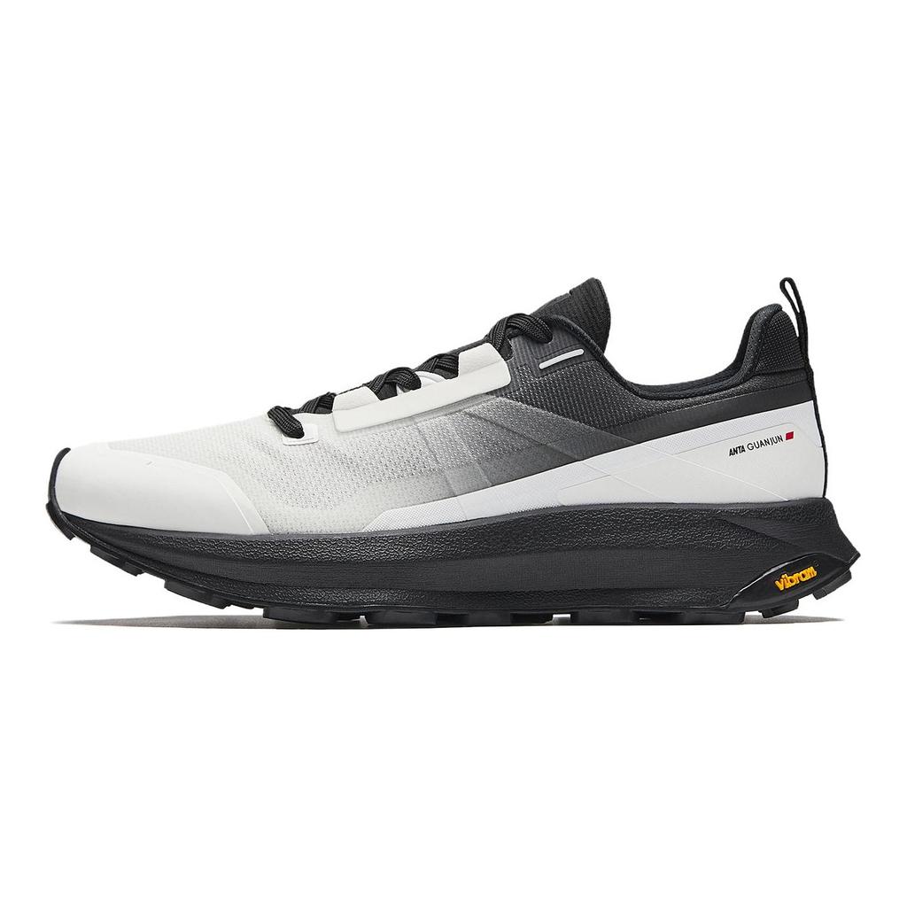 Anta Champion Path Simple Comfortable Non-Slip Wear-Resistant Low-Top Hiking Shoes Men hiking shoes White Black Gray 112626605A-2