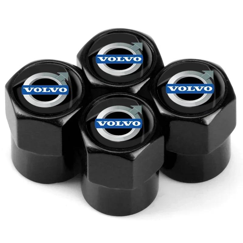 

4Pcs Car Valve Caps Wheel Tires Air Tyre Stem Protective Cover For Volvo XC90 XC60 D5 D2 S90 S80 S70 T5 T6 T8 V40 V60 V50 D6